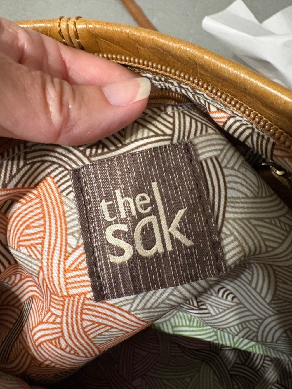 The Sak embroidered / woven leather crossbody bag - Picture 8 of 12